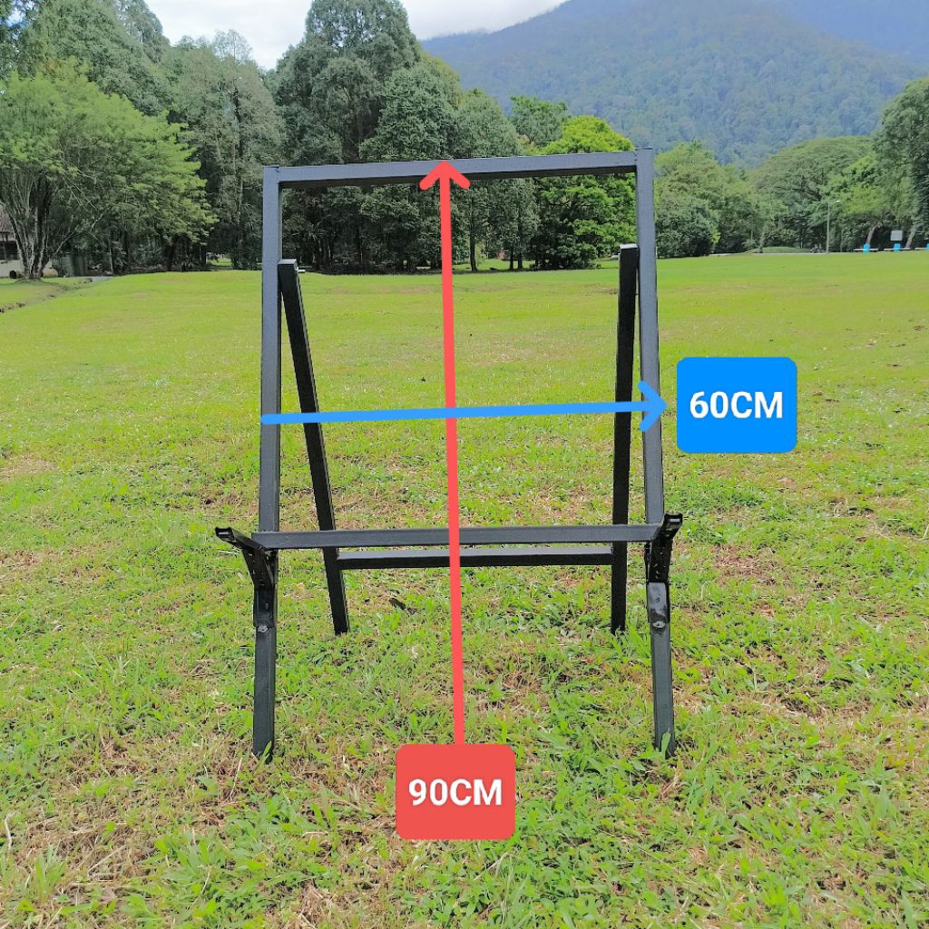 ARCHERY PORTABLE MINI METAL TARGET STAND DIMENSION 90CM X 60CM - ITEM ...
