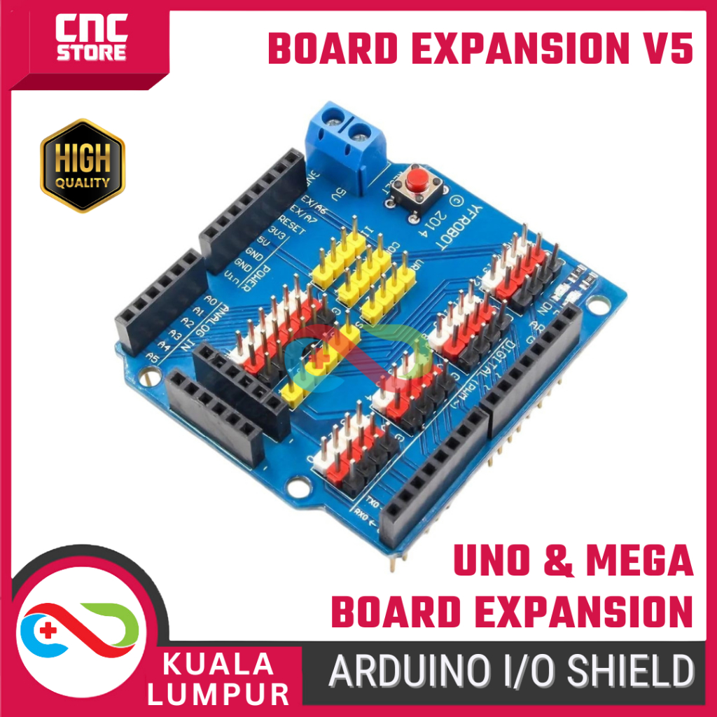 Arduino UNO R3 & MEGA V5.0 Expansion Shield — I/O Sensor Adapter Board ...