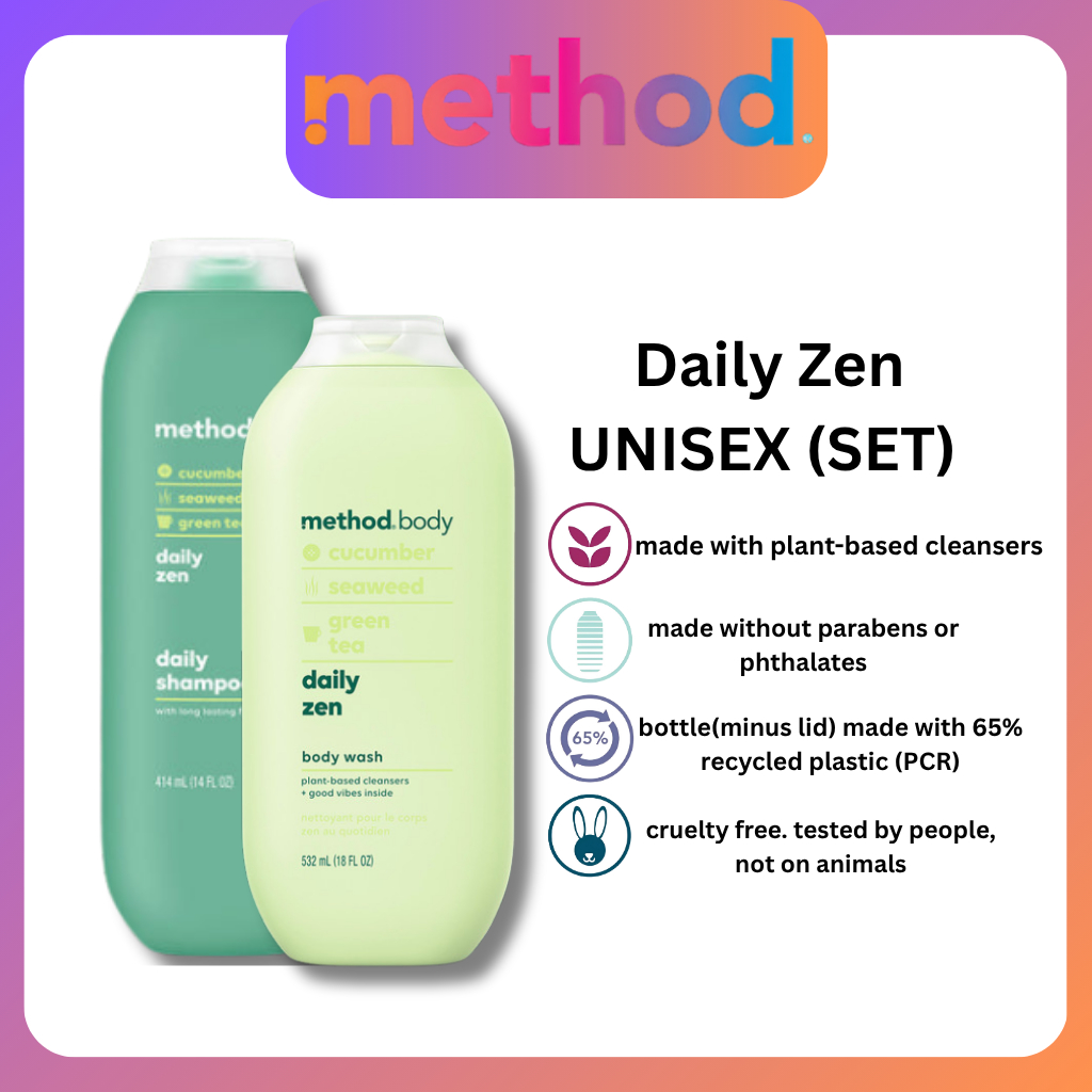 method unisex Daily Zen (bodywash + shampoo) | Shopee Malaysia