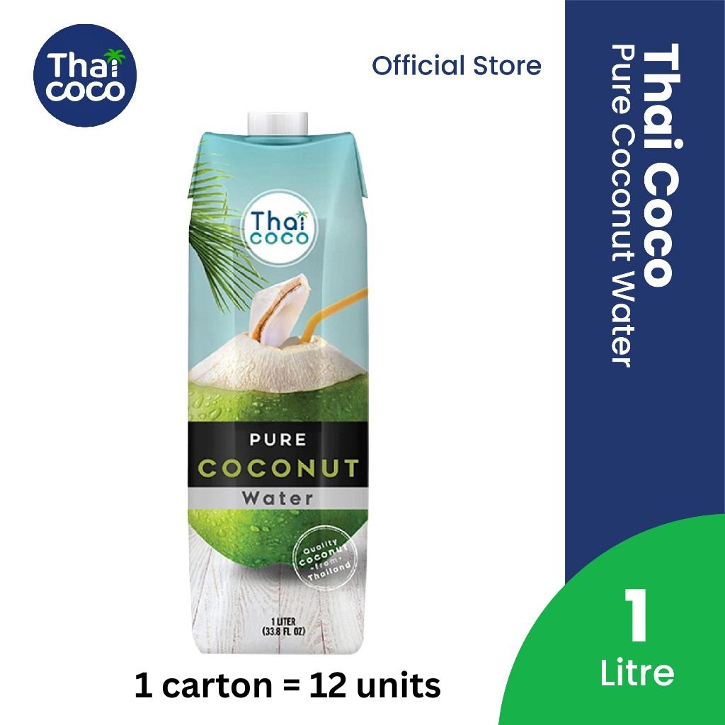 (BUY 12) THAI COCO PURE COCONUT WATER 1 LITRE | Shopee Malaysia