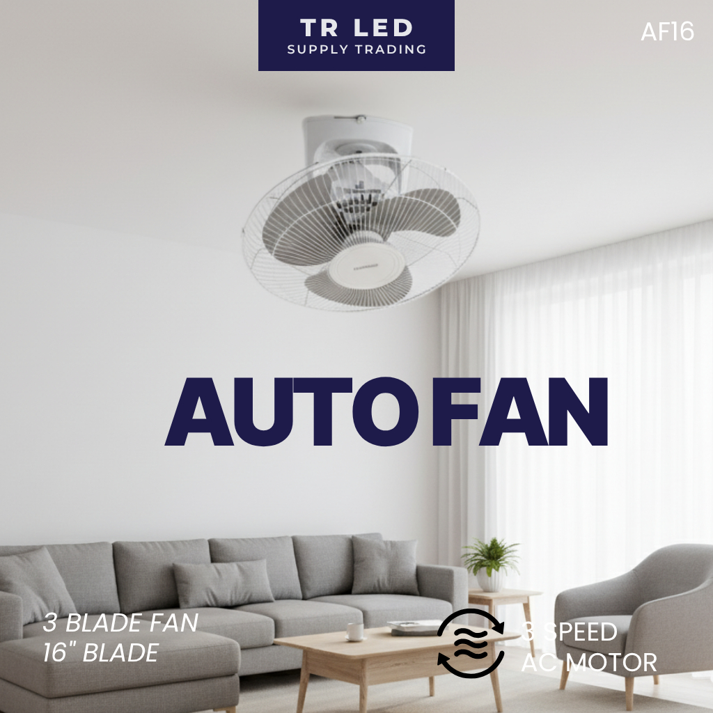 【SIRIM】AF16 Auto Fan | 16-Inch 3-Blade | Ceiling/Wall Mount | MEPS 5 ...