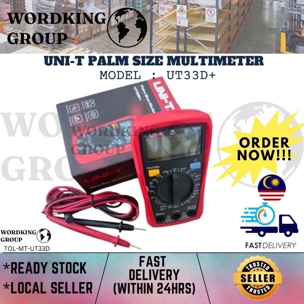 UNI-T PALM SIZE MULTIMETER MODEL: UT33D+ (MT-UT33D) | Shopee Malaysia