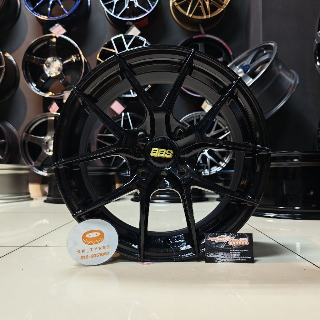 [4PCS] New Sport Rim 15inch BBS 15X6.5JJ ET40 4H114.3 GLASS BLACK ...