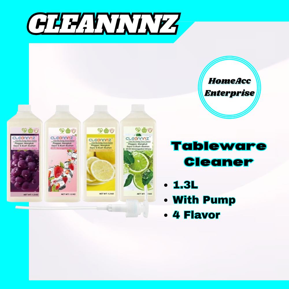 Cleannnz EZ [1.3KG] Tableware Cleaner [Lemon/Lime/Grape/Strawberry ...