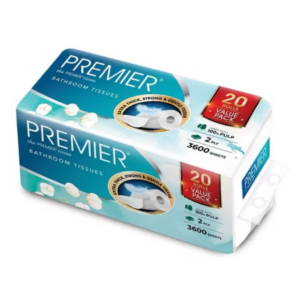 PREMIER Tissue (20 Rolls/2PLY/3600 Sheets) | Shopee Malaysia