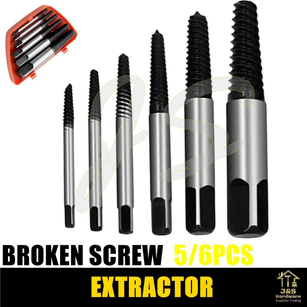 5/6PCS Broken Screw Extractor. Damaged Screw Extractor Kits. Damaged ...