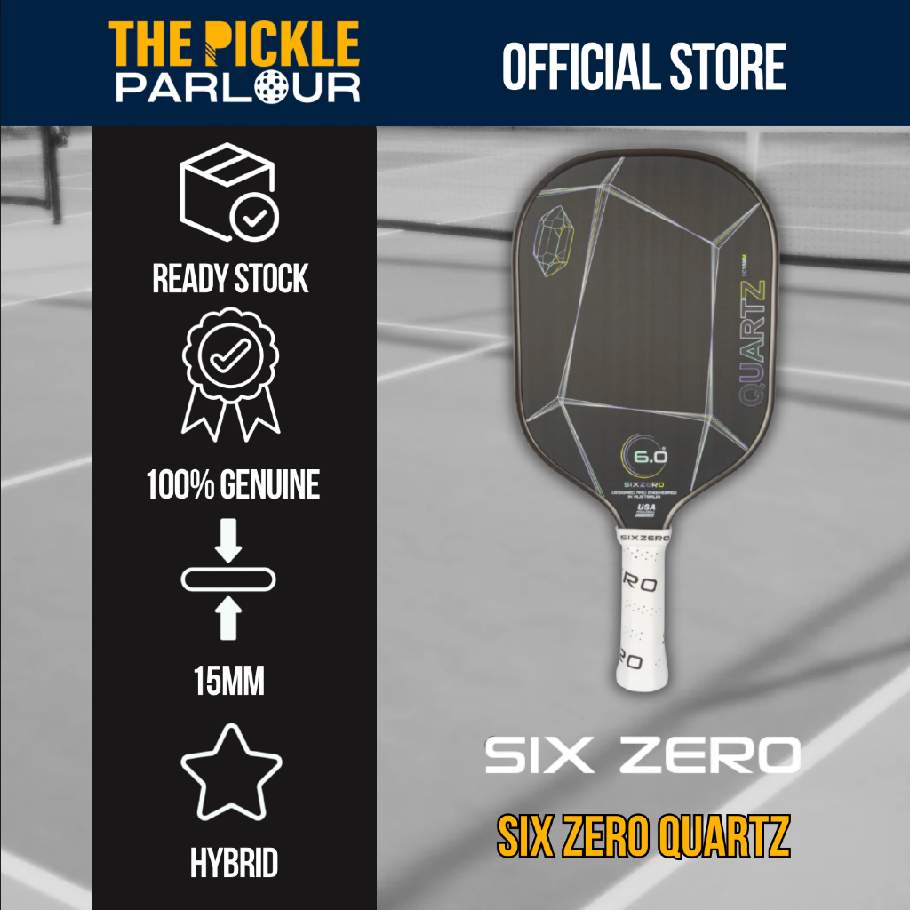 [READY STOCK] Six Zero Quartz 15mm Pickleball Paddle Racket Racquet ...