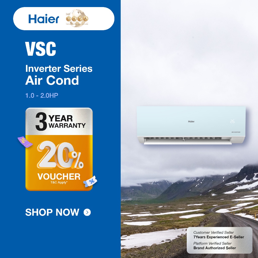[𝐅𝐑𝐄𝐄 𝐃𝐄𝐋𝐈𝐕𝐄𝐑𝐘] HAIER UVC Pro Inverter Air Conditioner VSC Color Series ...