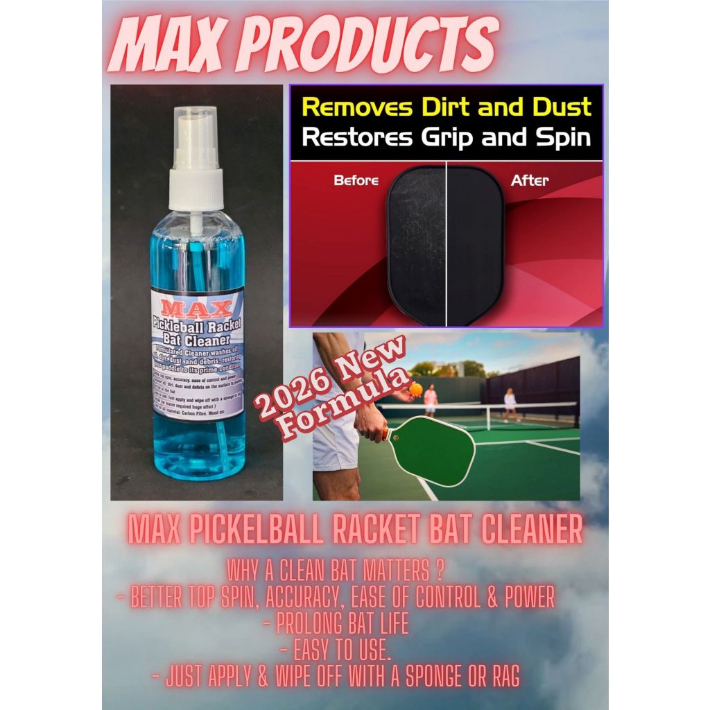 2026 New Improved MAX Pickleball Paddle Racket Bat Cleaner - 120 ml ...