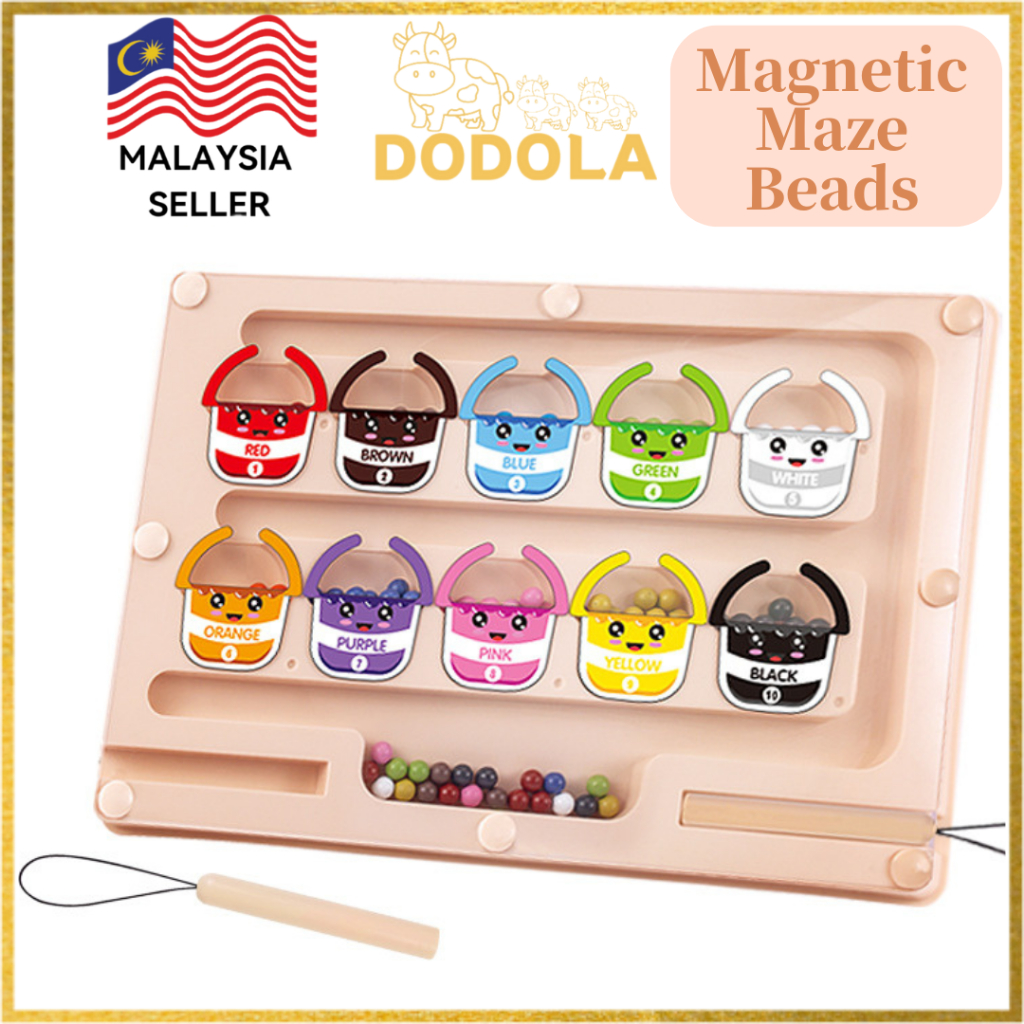 DODOLA Magnetic Maze Board Toys Kids Matching Color Game Preschool ...
