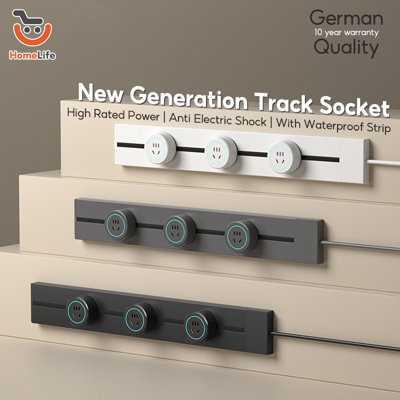 Power Track Socket 32A Universal Flat Pin TYPE-C Power Socket With LED ...