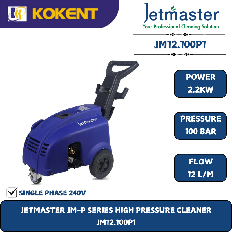 JETMASTER JM-P SERIES HIGH PRESSURE CLEANER [2200W.100BAR.12L/MIN] JM12 ...