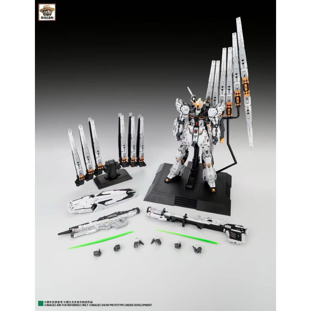 Ready Stock 】 Farmer Creation 1/100 Nu Gundam Meow Studio Design