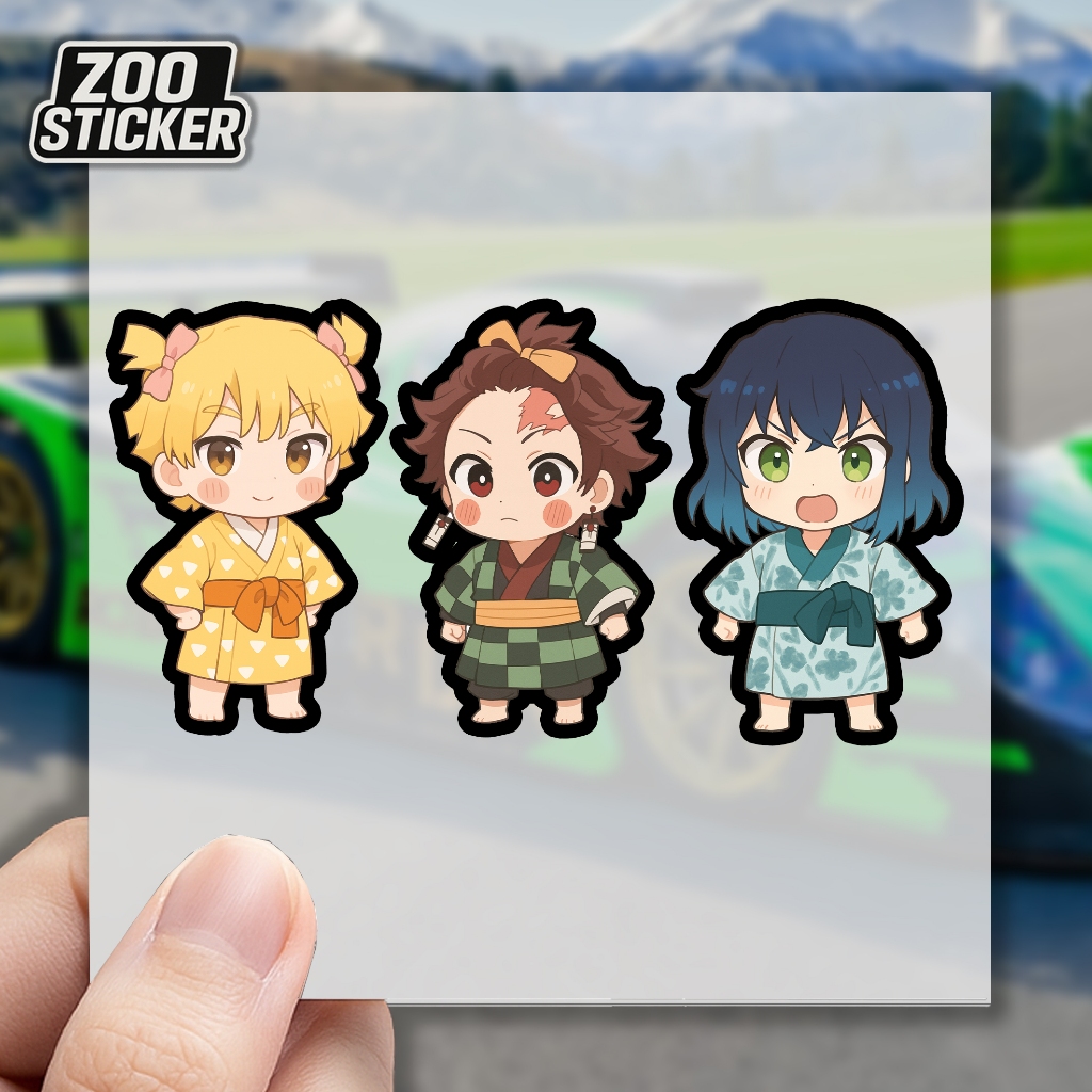 ZooSticker 13cm x auto Demon Slayer Anime Chibi sticker for Car and ...