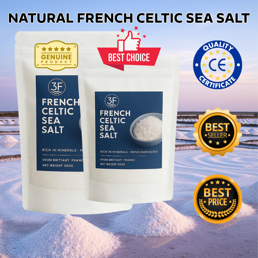 [HALAL] Natural French Celtic Sea Salt Fine Ground 100g/ 250g/ 500g 法国 ...