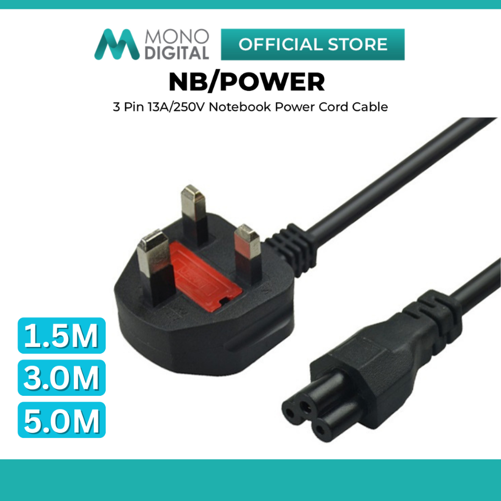 [1.8M/3M/5M] UK 3PIN 5A/250V / 13A/250V POWER CORD DESKTOP LAPTOP ...