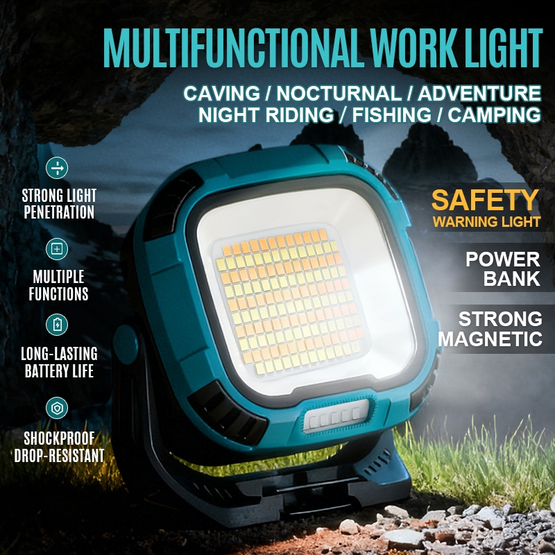 Portable outdoor handheld LED light, upgraded multi-functional work ...