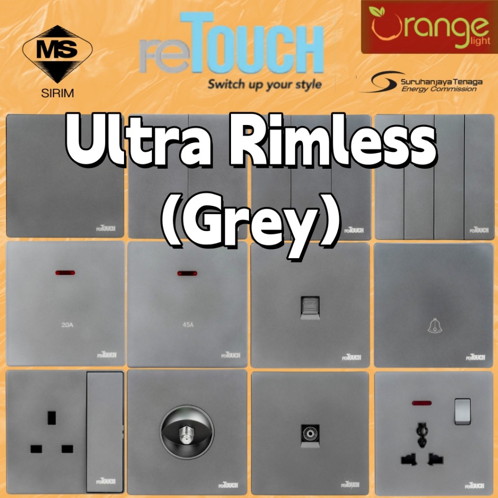 [SIRIM] Retouch Ultra Rimless Switch Socket and Wall Switches Slim ...