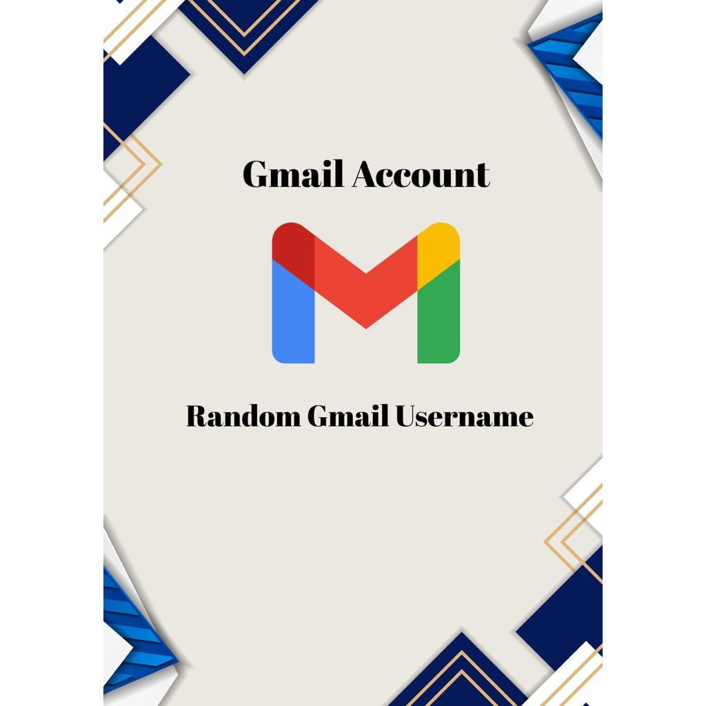 Gmail account Used Random Username | Shopee Malaysia