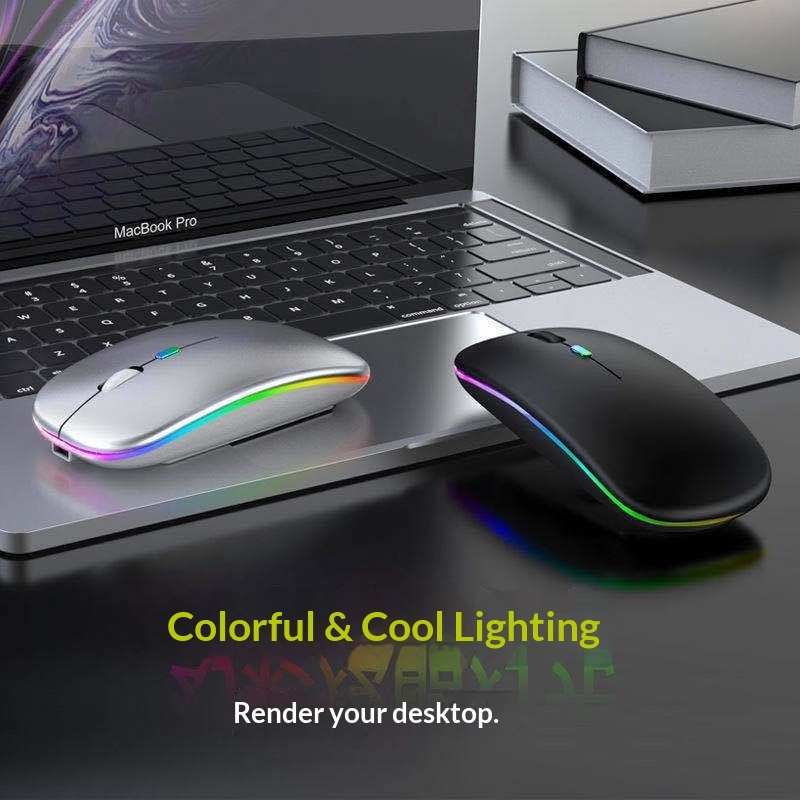 Bluetooth wireless mouse silent noiseless rechargeable game e-sports ...