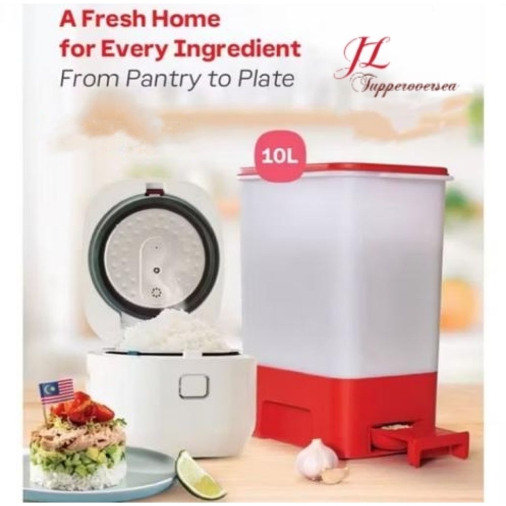 Tupperware Rice Smart Dispenser 10Kg - Red | Shopee Malaysia