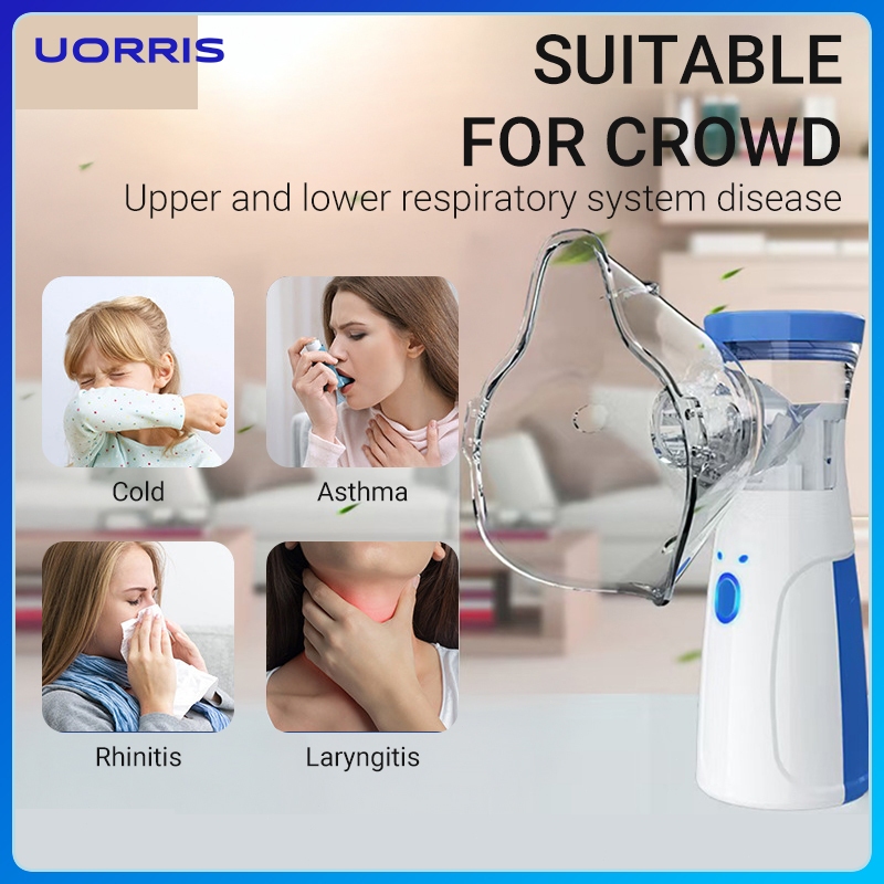 Portable Mesh Nebulizer - Compact Travel Inhaler Machine with 3 ...