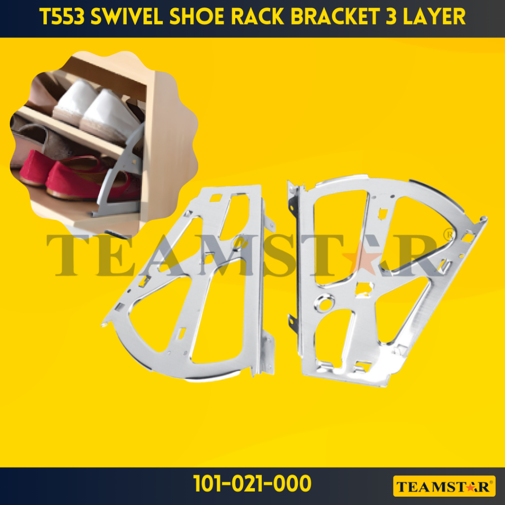 TEAMSTAR T553 Swivel Shoe Rack Bracket 3 layer Stainless Steel | Shopee ...