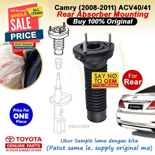 Camry (2006-18) Rear Absorber Mounting & Boot & Bearing ACV40 ACV41 ...