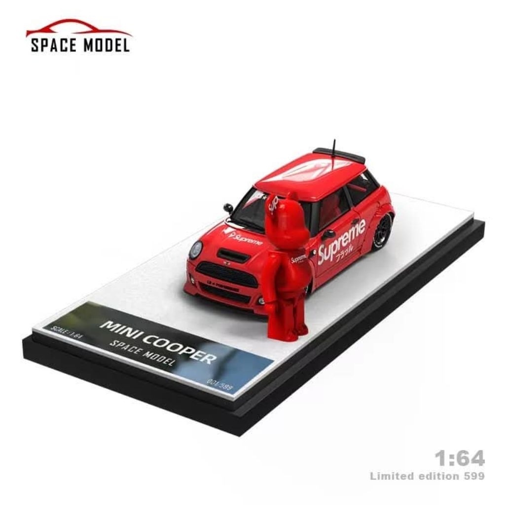 Space Model Time Micro Mini LB Supreme Red With Bear Figure | Shopee ...