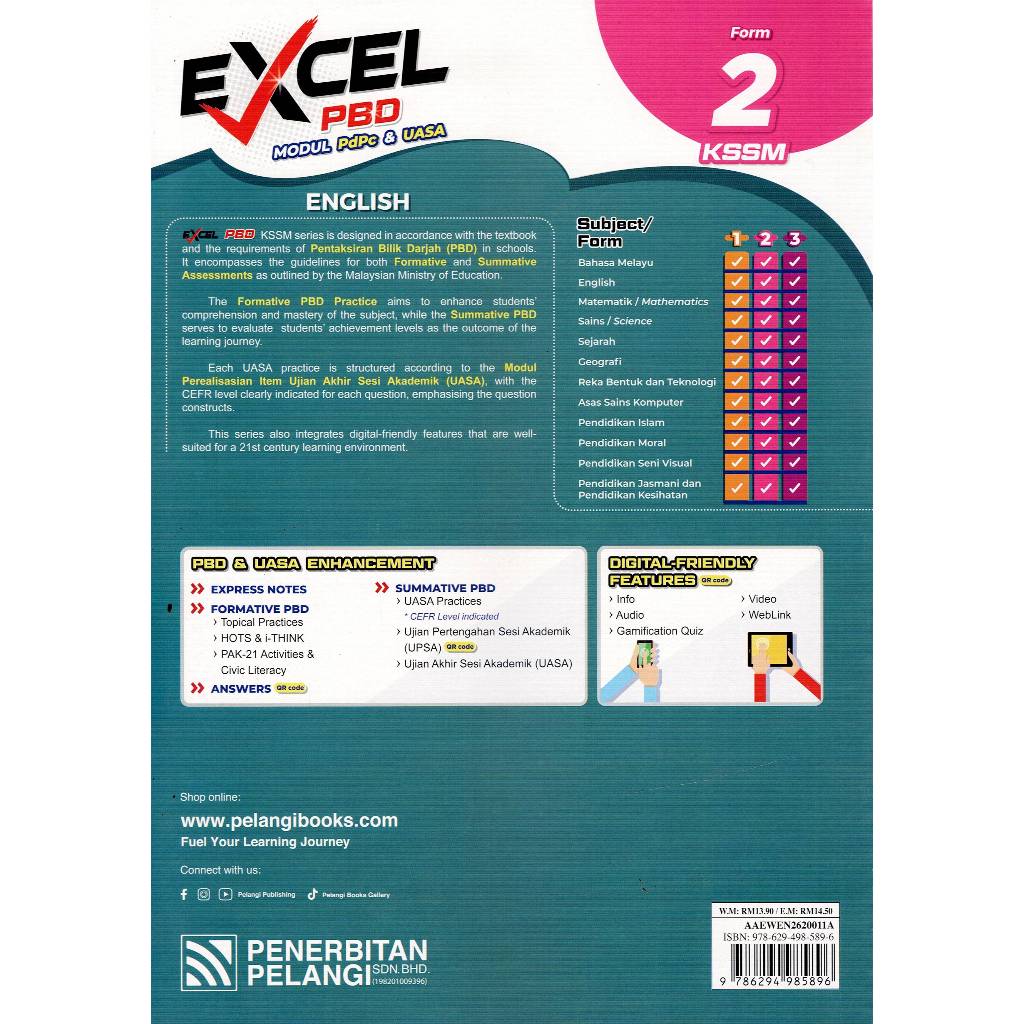 BUKU LATIHAN (2026 ) : EXCEL PBD MODUL PDPC & UASA ENGLISH FORM 2 KSSM ...