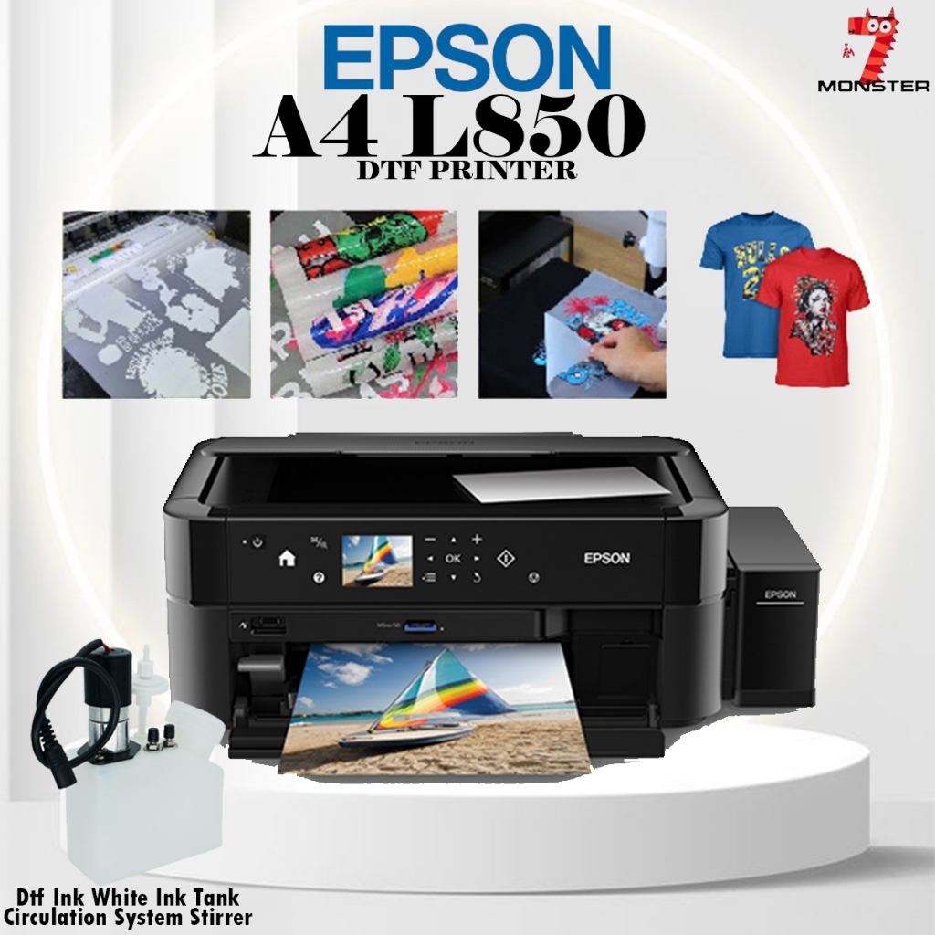 DTF PRINTER A4 EPSON L850 PRINTER MODIFIED PACKAGE (NEW UNIT) | Shopee ...