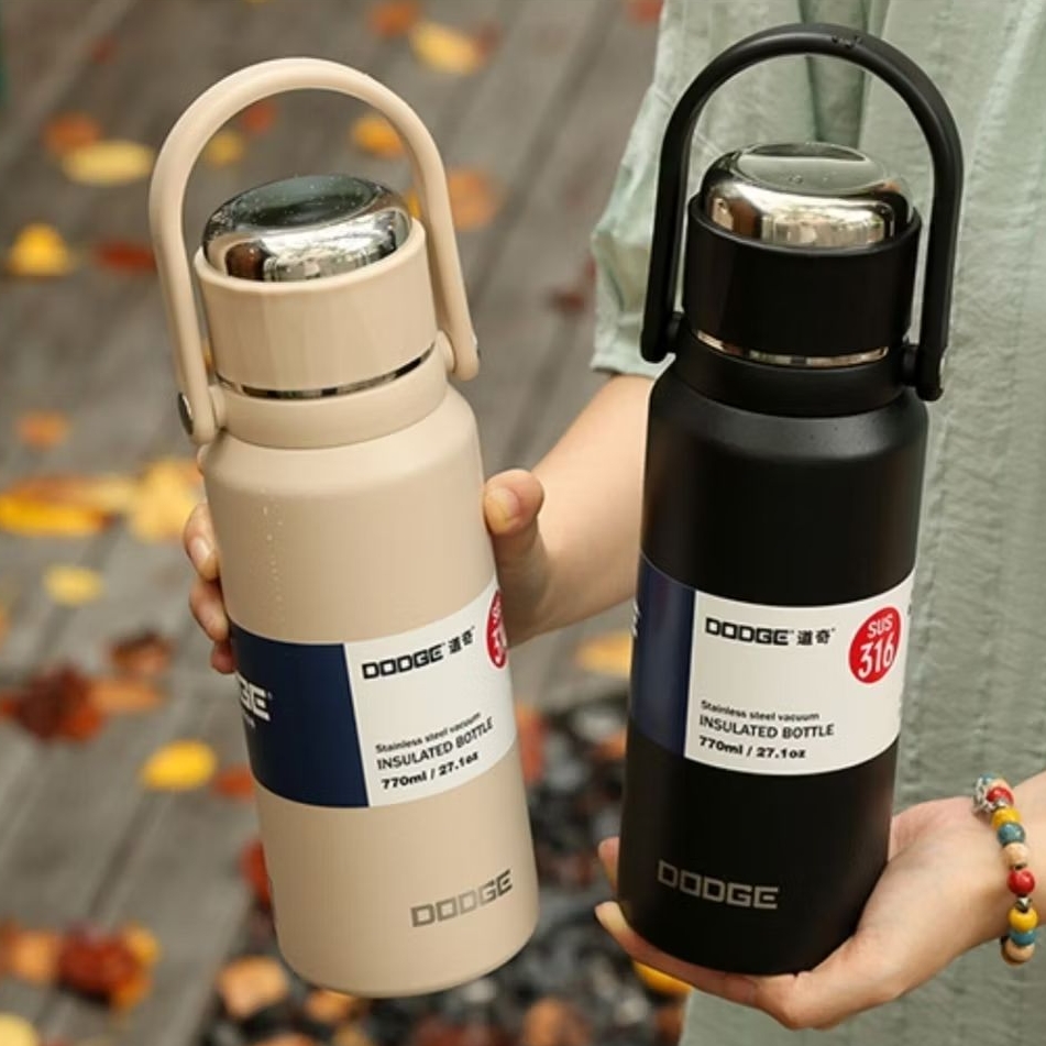 DODGE Stainless Steel Insulated Water Bottle | Vacuum Thermal Flask ...
