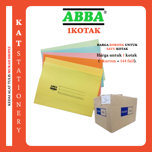 [BY BOX] 144Pcs Abba Pocket File / Fail Kertas / Manila Document Holder ...