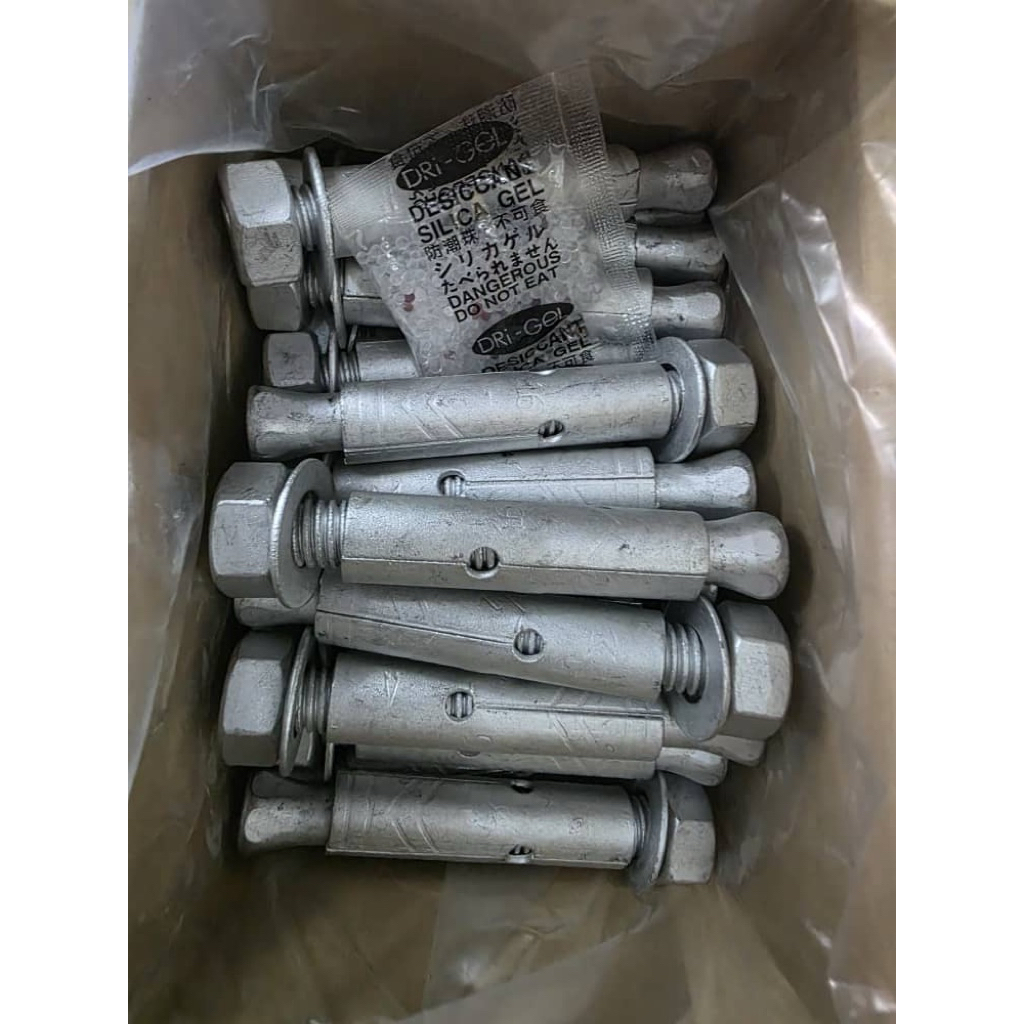 1Box Top Quality HDG Galvanized PJ Sleeve Anchor / HDG Raw Plug / Anti ...