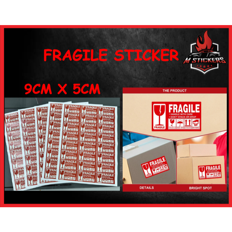 Fragile Sticker Sticker Label Courier Bag Parcel Bag Carton Box FRAGILE ...