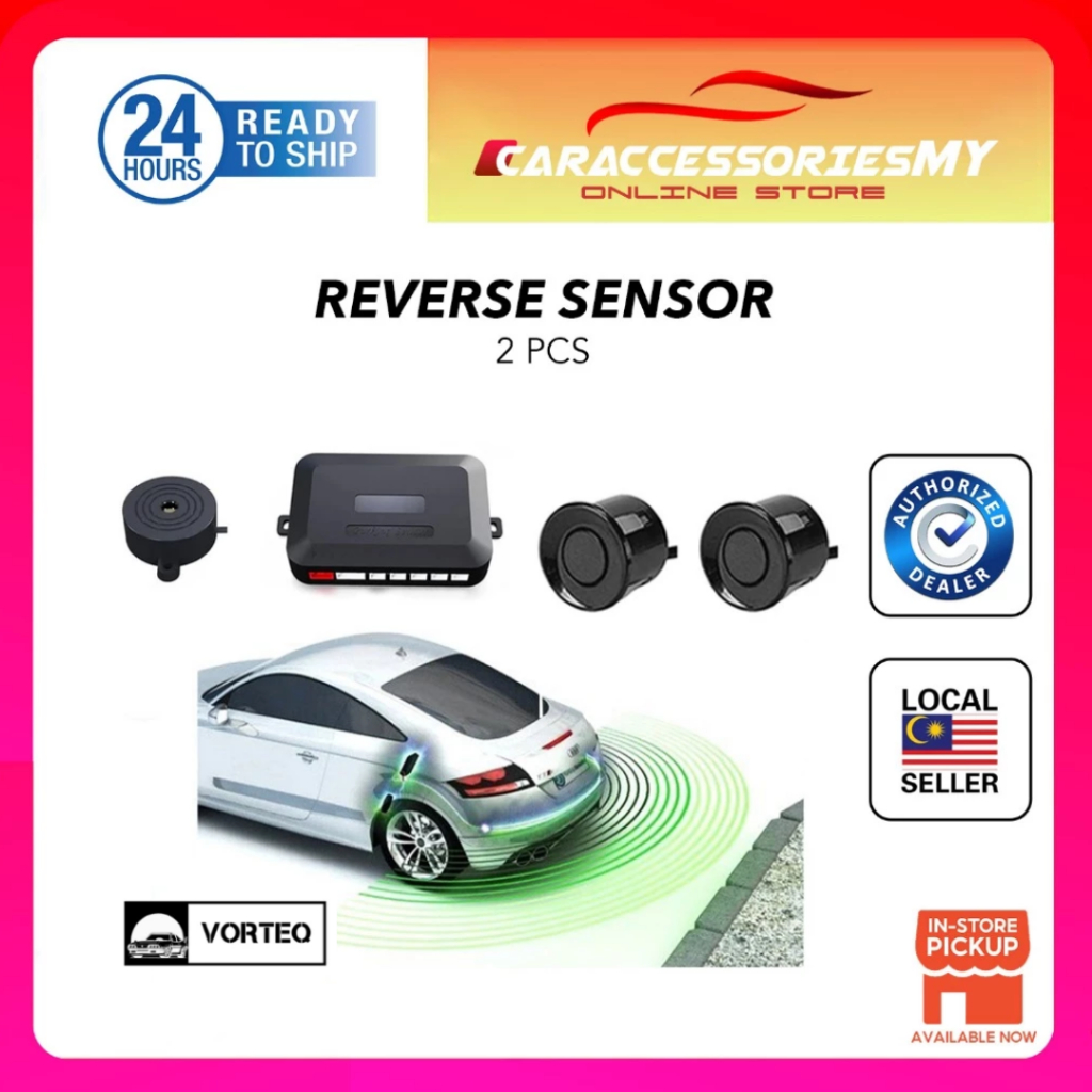 VORTEQ Car Rear Parking Sensor Kit | Reverse Radar Detector System with ...