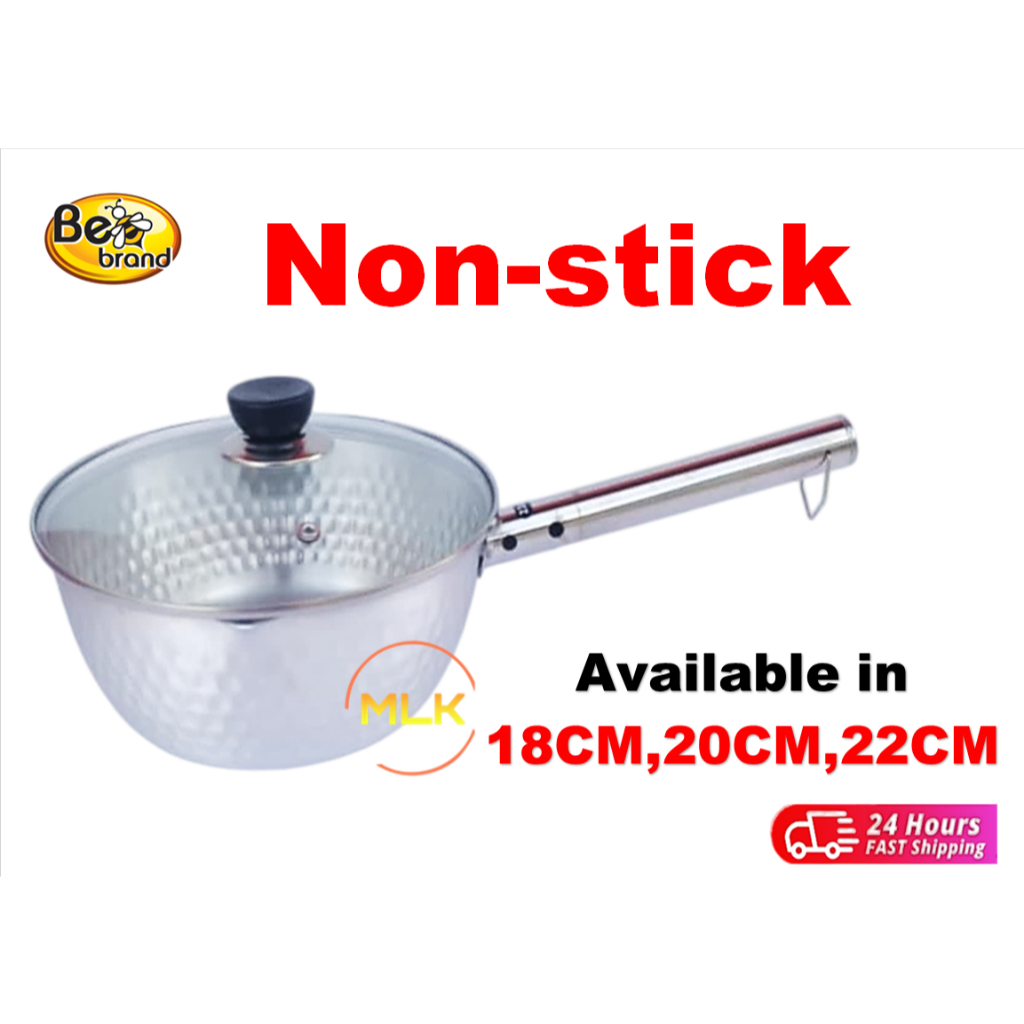 MLK Stainless Steel Handle Tebal Aluminum Sauce Pan With Cover Soup ...