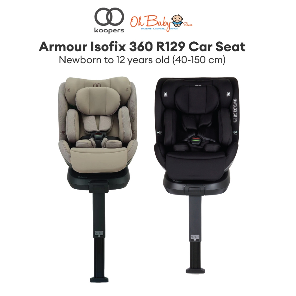Koopers Armour Isofix 360 R129 Car Seat Newborn to 12 years old (40-150 ...