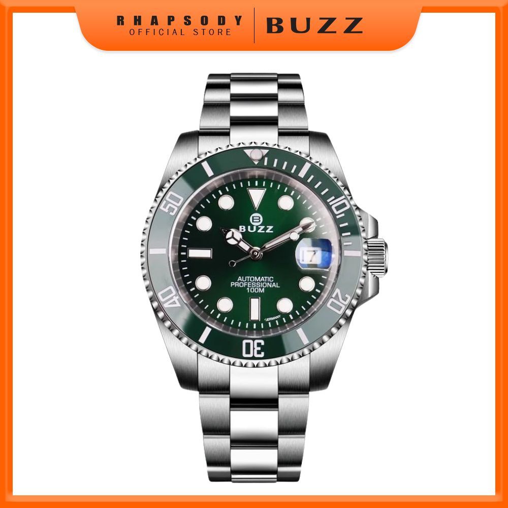 Buzz Germany Jam Tangan Lelaki Men's Stainless Steel Automatic Watch BZ ...