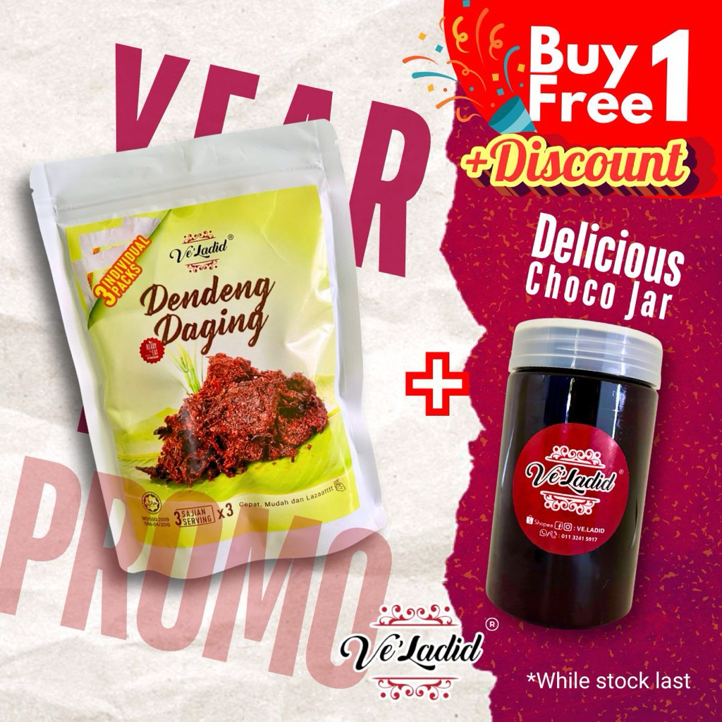 [VeLadid] Dendeng Daging Original 3-in-1 | Ready-To-Eat (RTE) Food ...