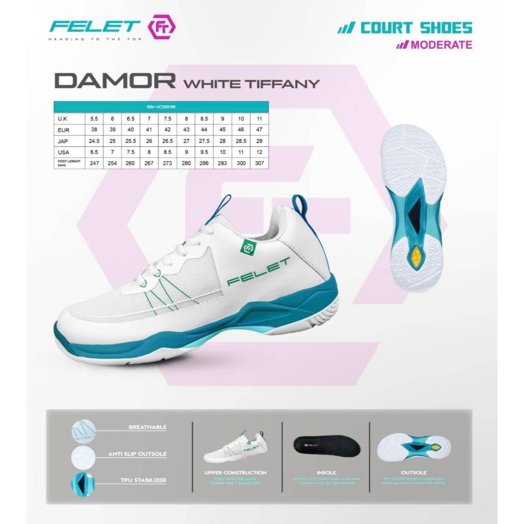 FELET DAMOR MODERATE COURT SHOES ( 100% ORIGINAL FELET ) | Shopee Malaysia