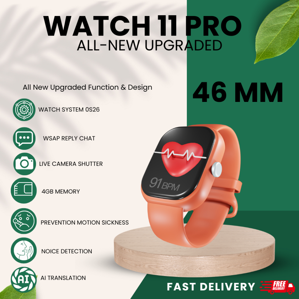 [NEW 2026] WATCH 11 PRO 46MM SMART WATCH ( NEW FUNCTION : WATCH SYSTEM ...