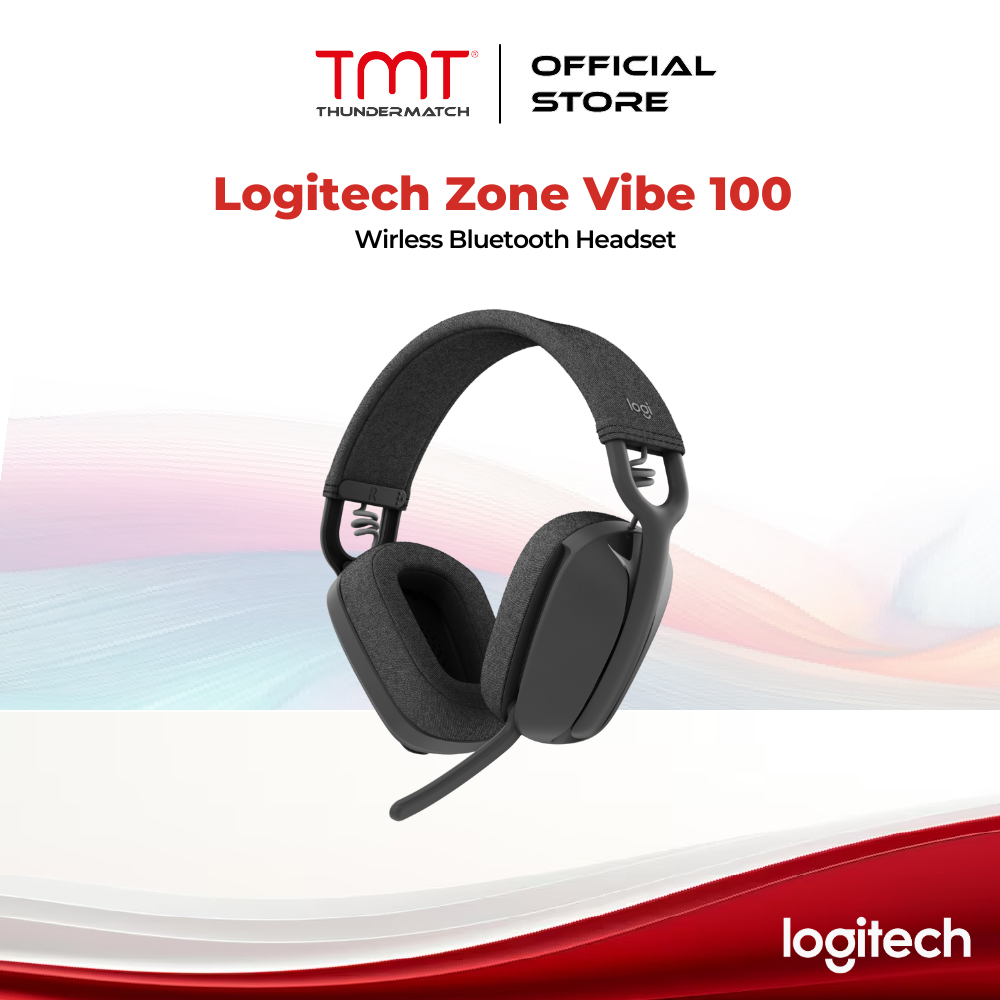 Logitech Zone Vibe 100 Wireless Headphones With Noise-Canceling Mic ...