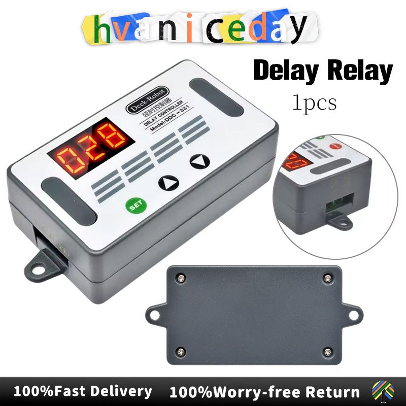 DC 12V Time Delay Relay High Level Trigger LED Digital Display Cycle ...