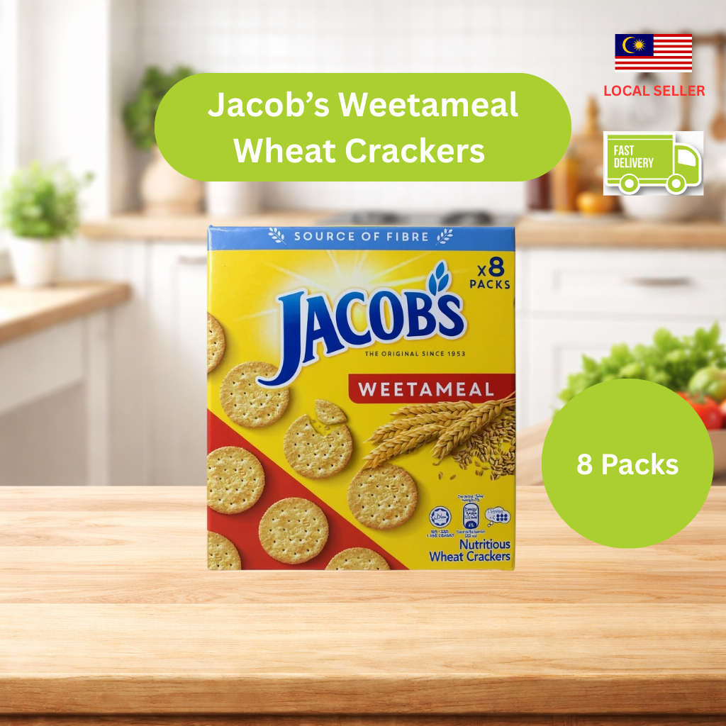 Jacob’s Weetameal Wheat Crackers (8 Packs) - High Fiber Healthy Biscuit ...