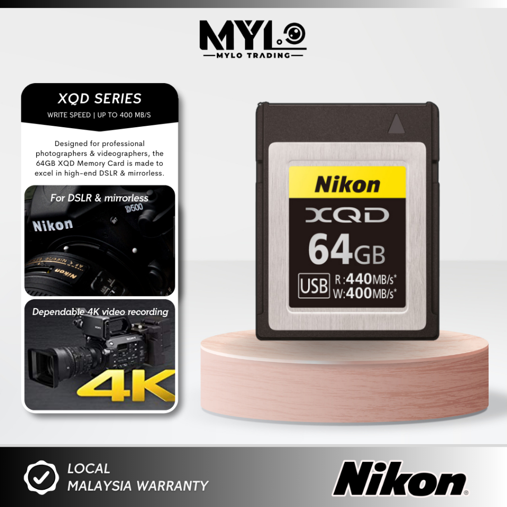 Nikon XQD 64GB Memory Card 440MB/S/400 ( MC-XQ64G ) | Shopee Malaysia