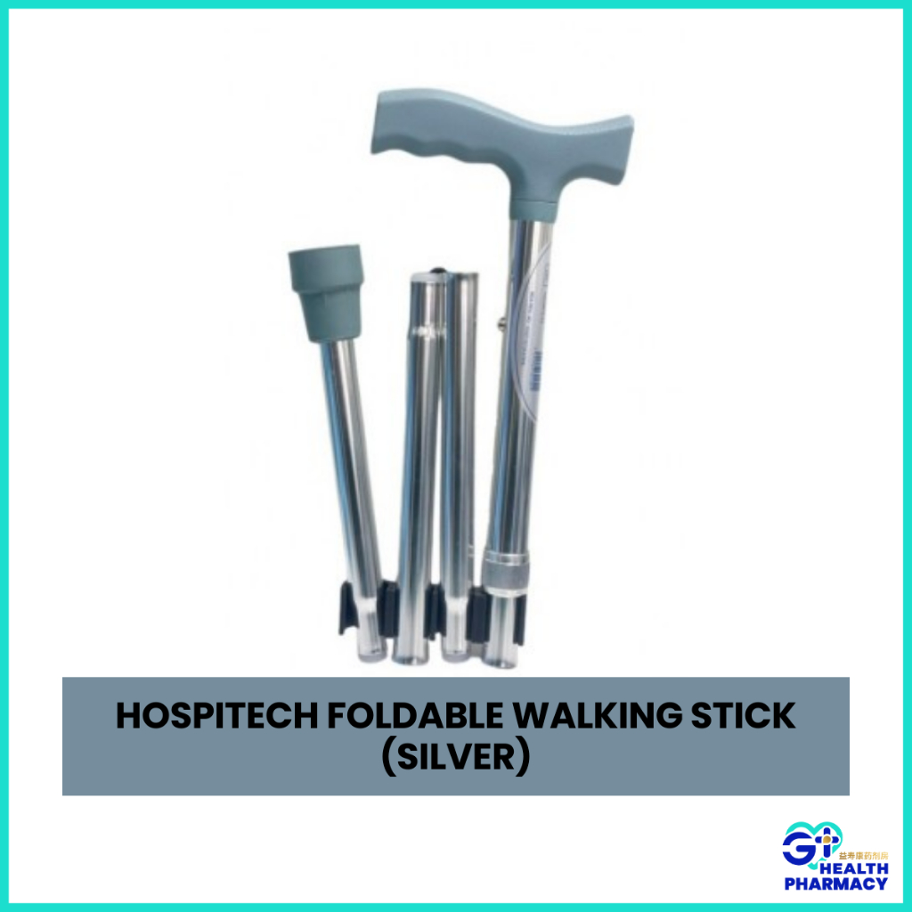 HOSPITECH FOLDABLE WALKING STICK (SILVER) | Shopee Malaysia