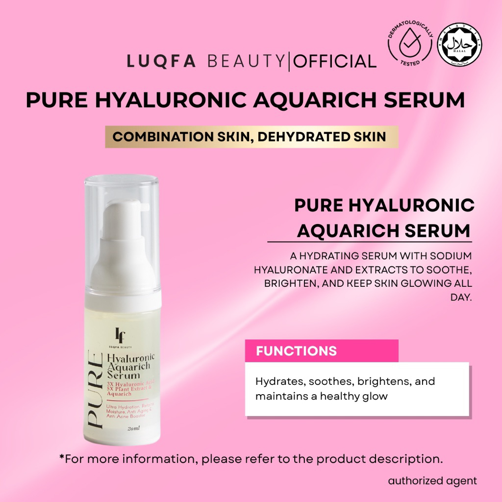 Luqfa Beauty Pure Hyaluronic Aquarich Serum Ori HQ luqfabeauty | Shopee ...
