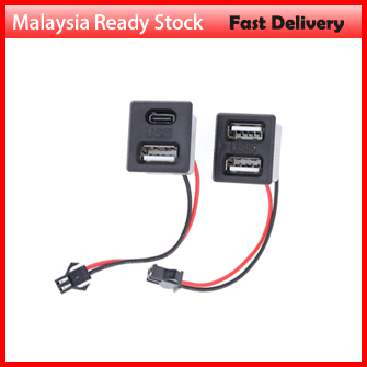 Double Layer Usb Female Base Type-C Socket and Female Usb Lamp Charging Socket Power Socket With Cable Connector