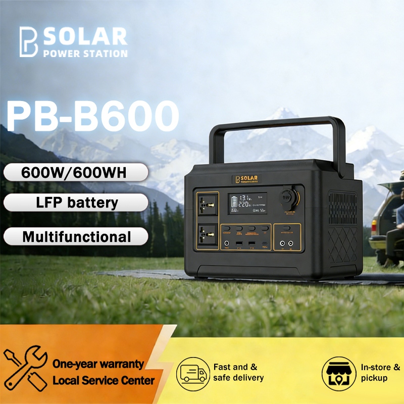 PB SOLAR Portable Power Station Solar Generator for air fryer/aircond ...